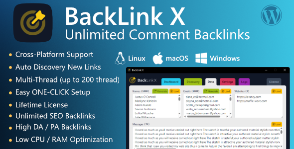 Save logs to file in backlink-x